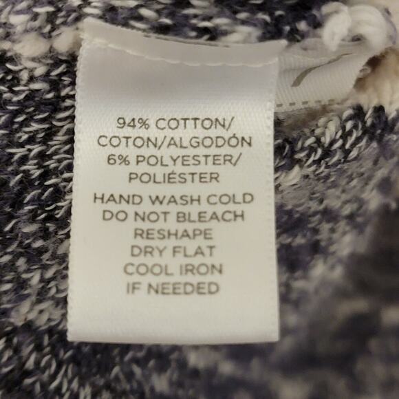 Lou and Grey Sweater Nautical Pullover Beachy Blue and White Striped Small 404 - Picture 10 of 13